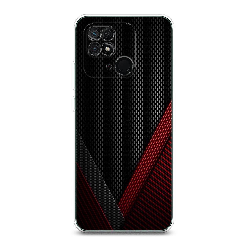 

Чехол Awog на Xiaomi Redmi 10C "Красный карбон", Разноцветный, 313450-3
