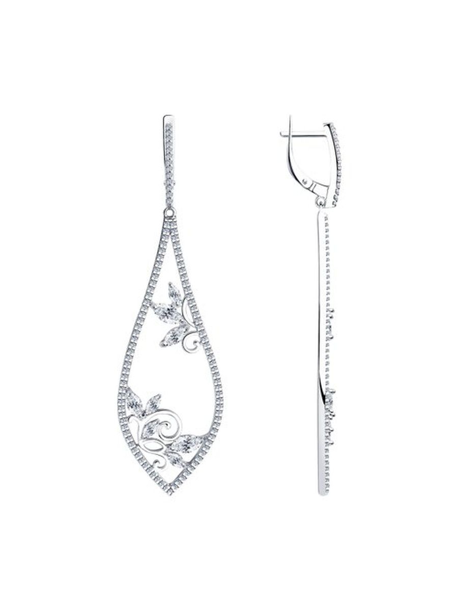 

Серьги из серебра TEO MAORI 894023621, фианит, 894023621