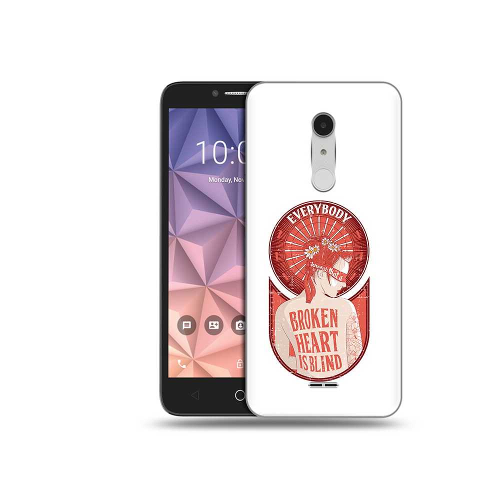 

Чехол MyPads Tocco для Alcatel A3 XL девушка разбитое сердце, Прозрачный, Tocco