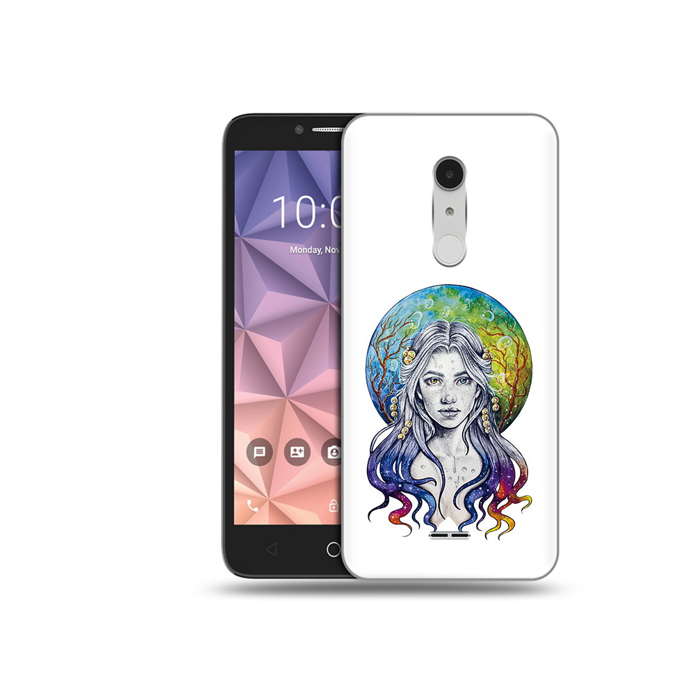

Чехол MyPads Tocco для Alcatel A3 XL девушка с красивыми волосами, Прозрачный, Tocco