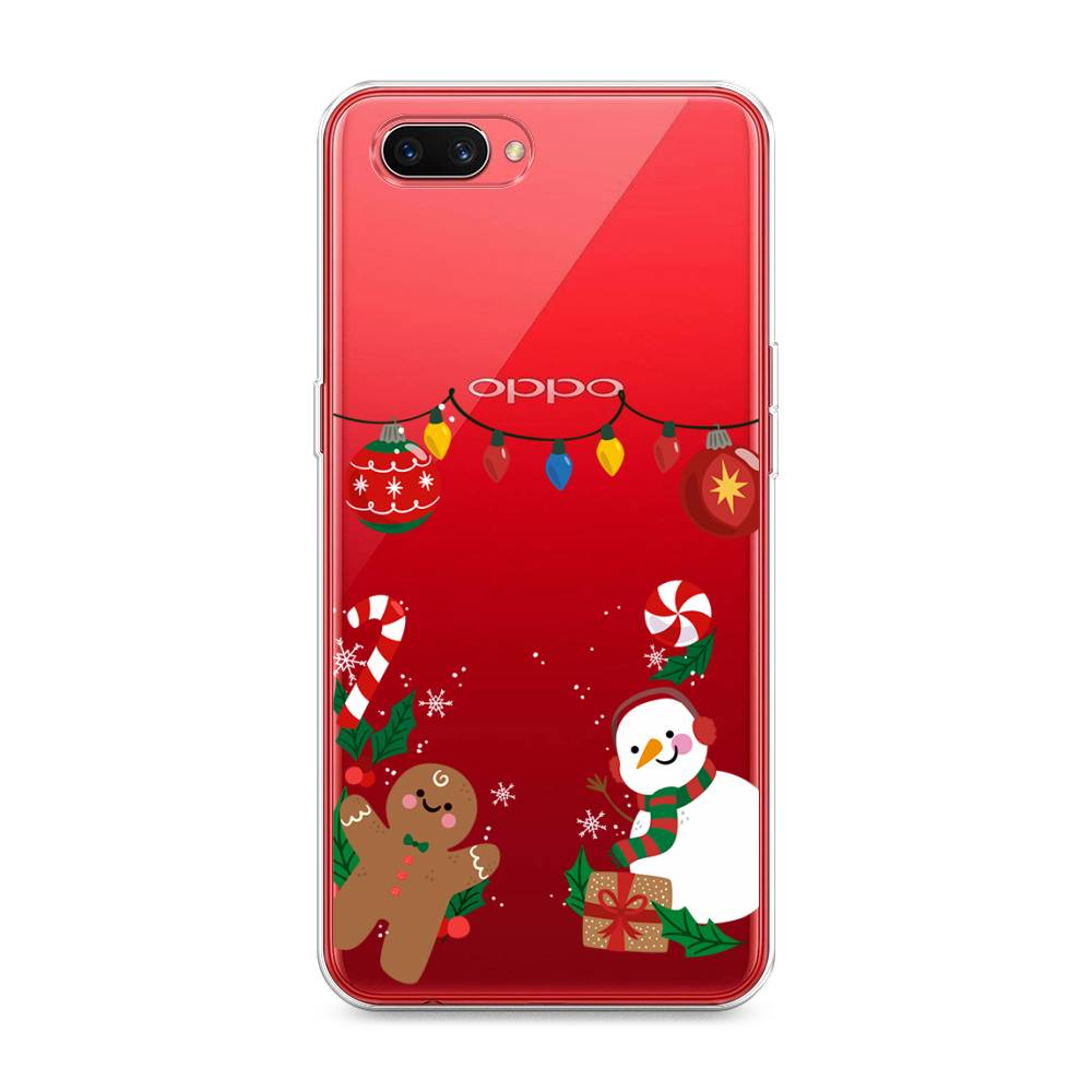

Чехол для Oppo A3s "Новогоднее настроение", Коричневый;красный;зеленый, 250650-5