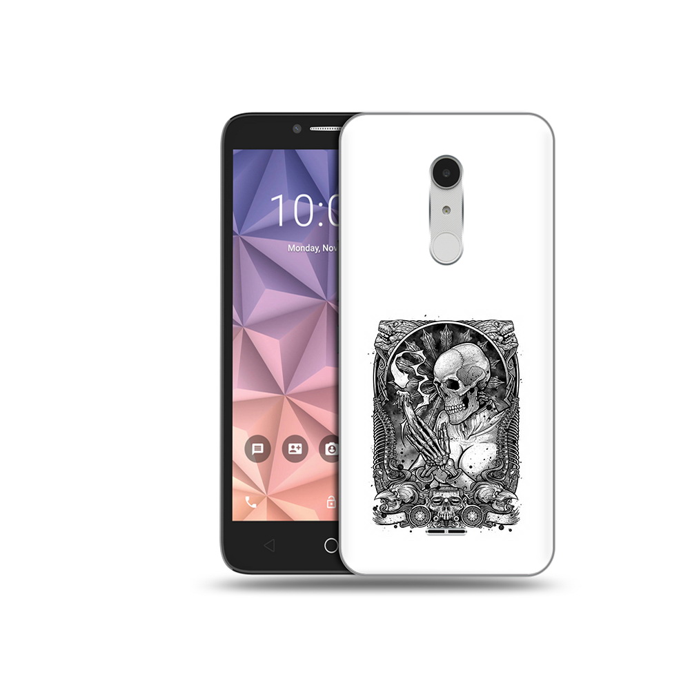 

Чехол MyPads Tocco для Alcatel A3 XL девушка скелет, Прозрачный, Tocco