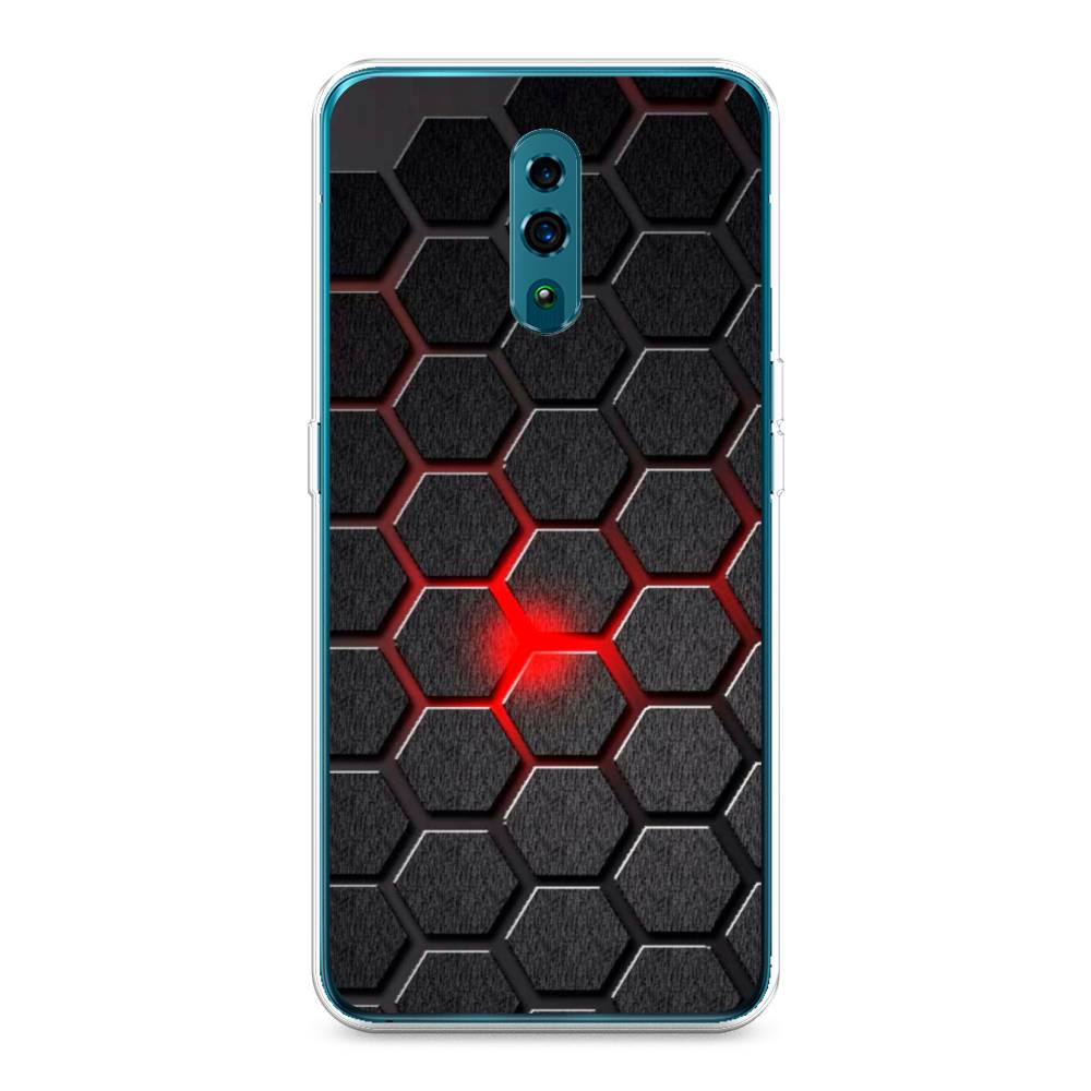 

Чехол для Oppo Reno "Соты красные", Красный;черный;серый, 250750-3