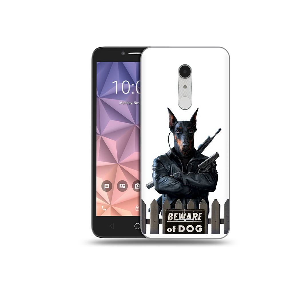 

Чехол MyPads Tocco для Alcatel A3 XL доберман, Прозрачный, Tocco