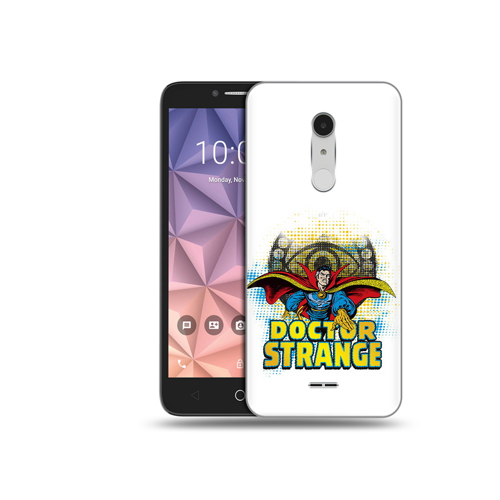 

Чехол MyPads Tocco для Alcatel A3 XL доктор стренж рисунок, Прозрачный, Tocco