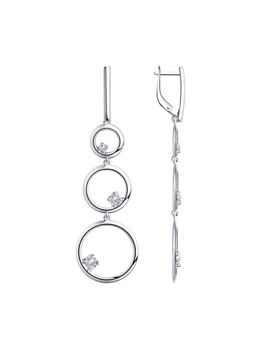 

Серьги из серебра TEO MAORI 894023836, фианит, 894023836