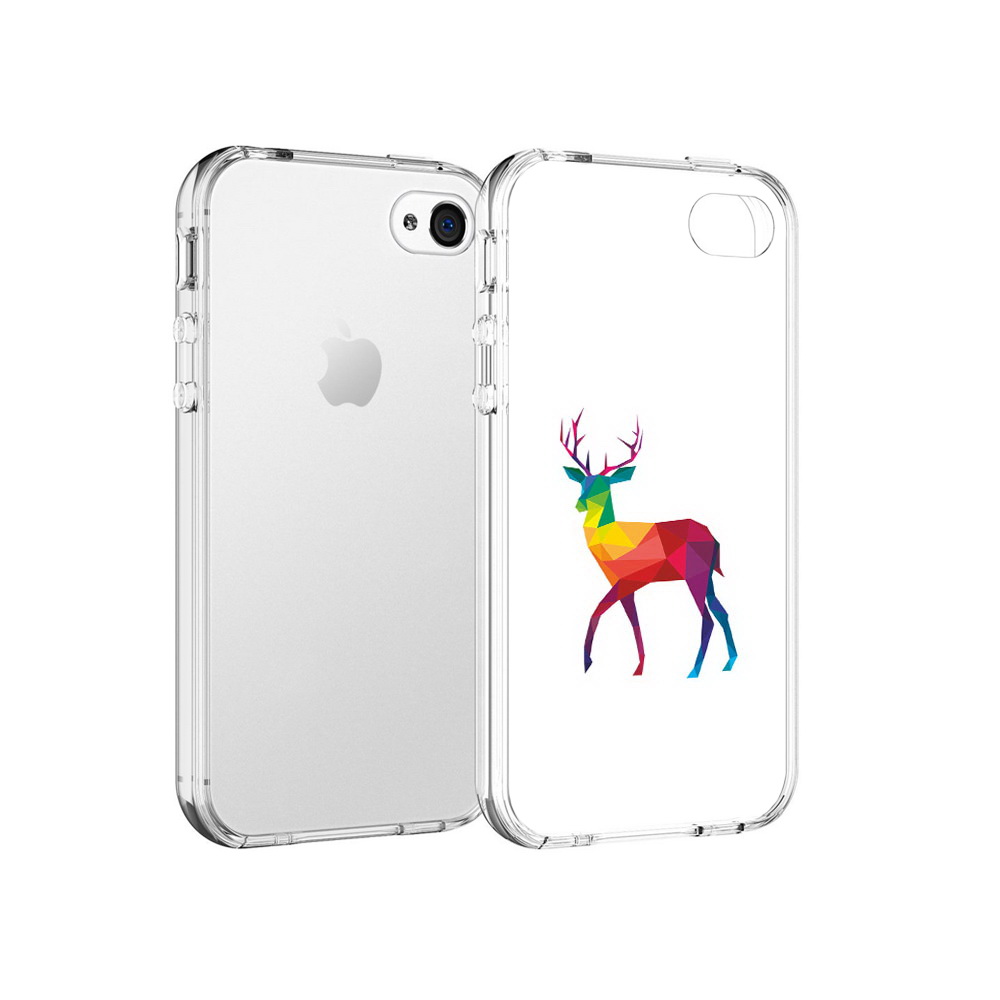 

Чехол MyPads Tocco для Apple iPhone 4 геометрический олень, Прозрачный, Tocco
