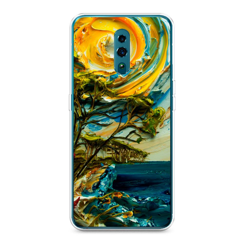 

Чехол для Oppo Reno "Солнце живопись", Желтый;синий, 250750-4