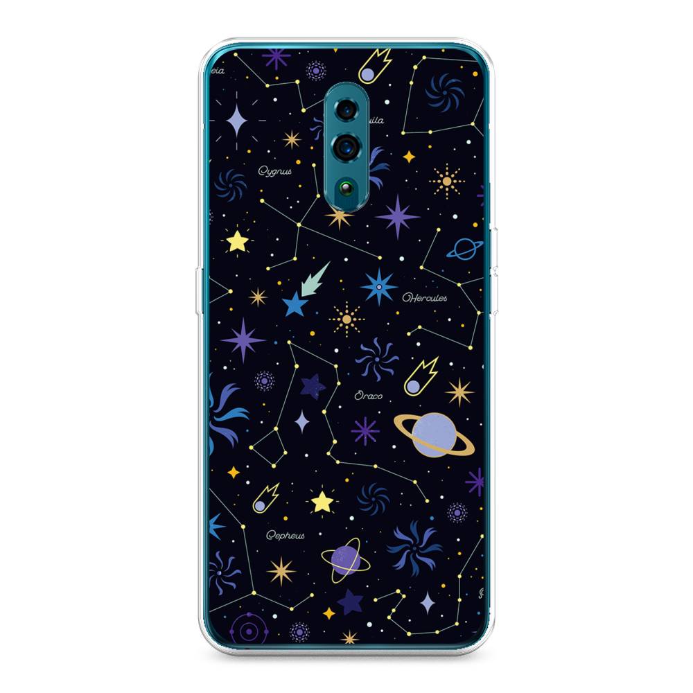 

Чехол для Oppo Reno "Цветной космос", Желтый, 250750-2