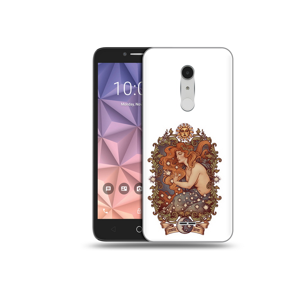 

Чехол MyPads Tocco для Alcatel A3 XL звездная девушка абстракция, Прозрачный, Tocco
