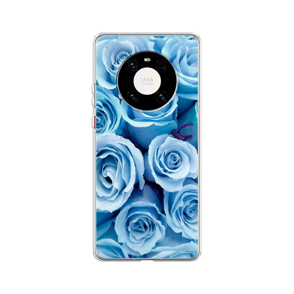 

Чехол Awog на Huawei Mate 40 Pro "Лазурные розы", Голубой, 6104450-8