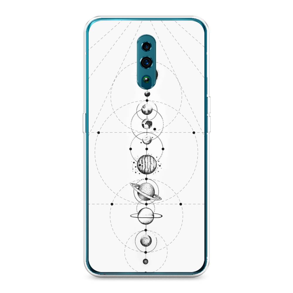 

Чехол для Oppo Reno "Парад планет", Серый, 250750-2