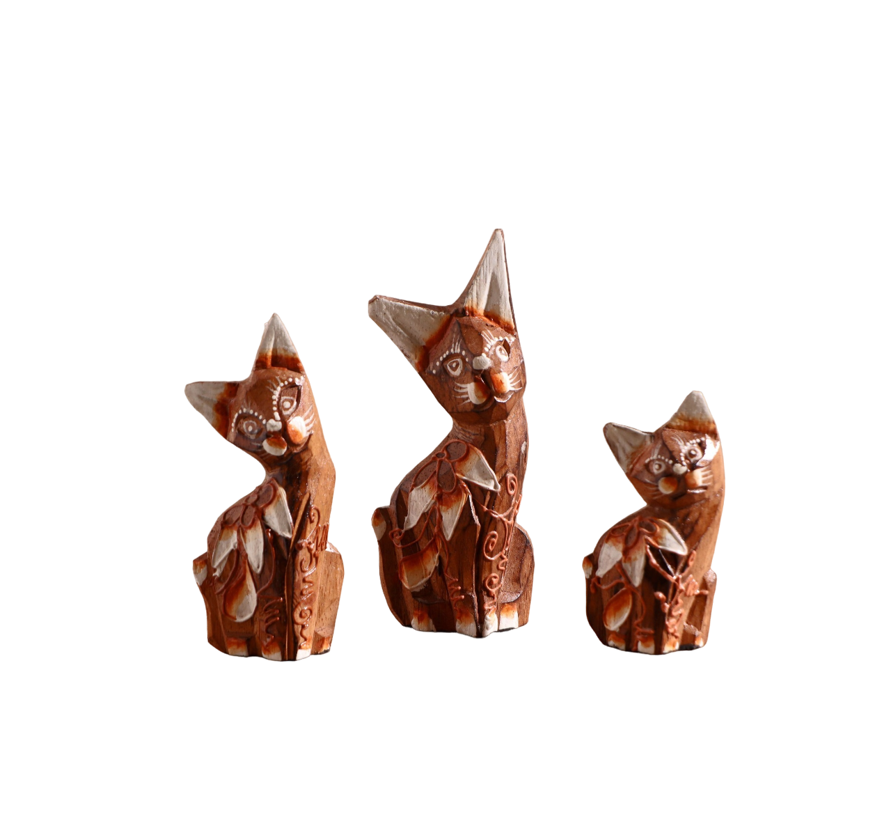 

Набор кошек сувенирных "Кошки с красными ушками", 3 шт. Sima-Land, Коричневый