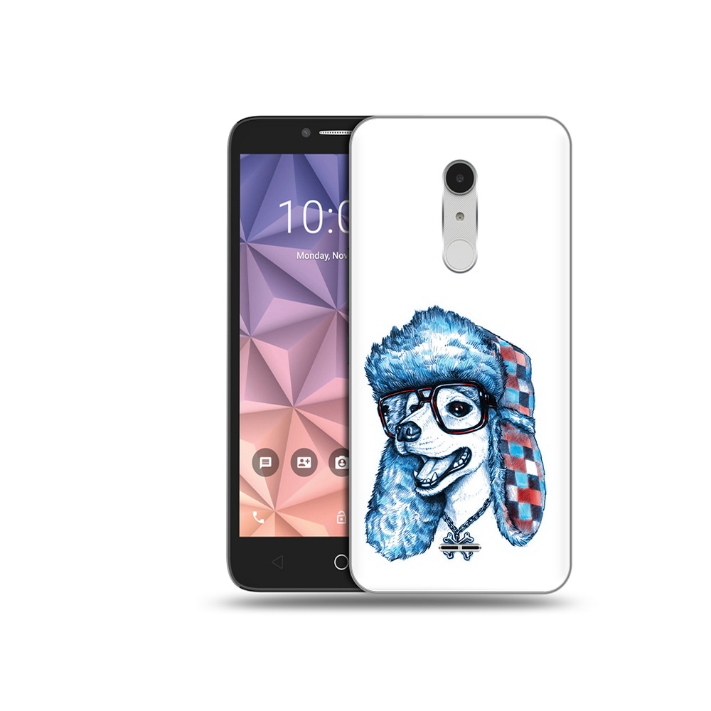 

Чехол MyPads Tocco для Alcatel A3 XL зимний пес, Прозрачный, Tocco