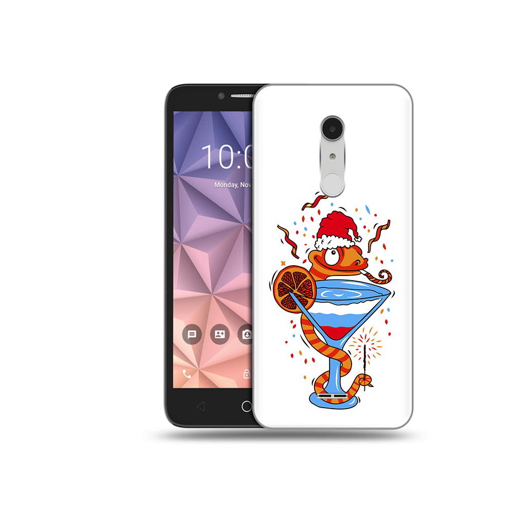 

Чехол MyPads Tocco для Alcatel A3 XL змейка, Прозрачный, Tocco