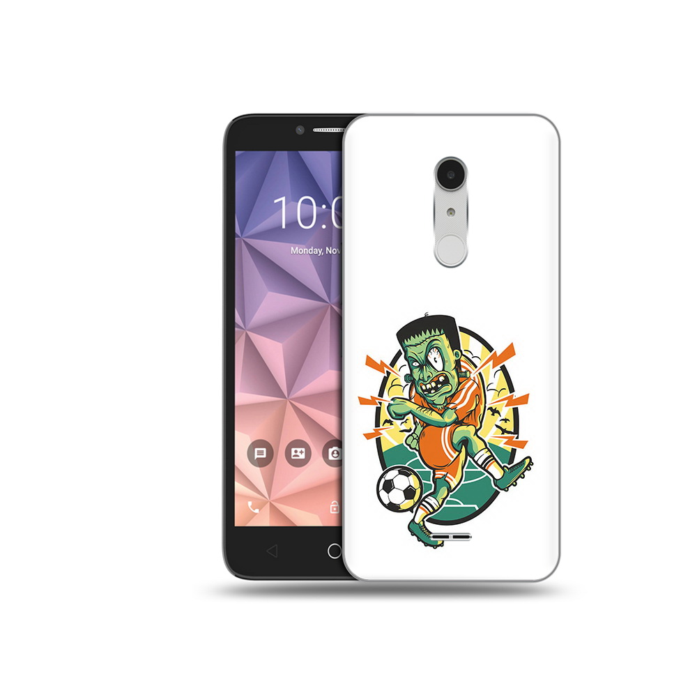 

Чехол MyPads Tocco для Alcatel A3 XL зомби футболист, Прозрачный, Tocco