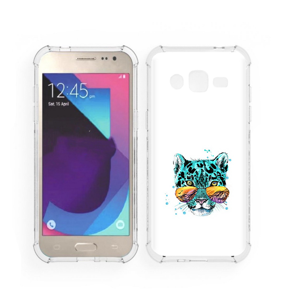 

Чехол MyPads Tocco для Samsung Galaxy J2 голубой лео (PT226924.572.294), Прозрачный, Tocco
