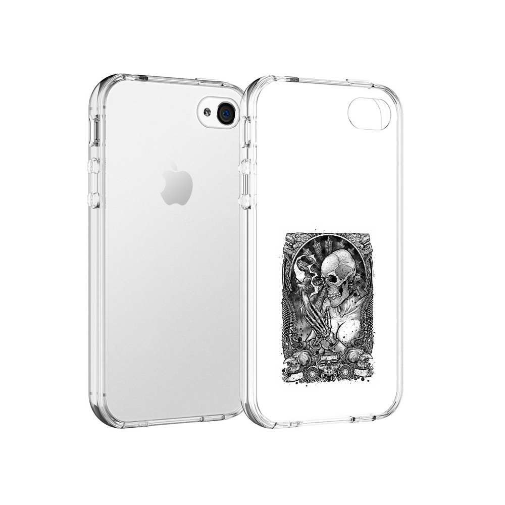 

Чехол MyPads Tocco для Apple iPhone 4 девушка скелет, Прозрачный, Tocco