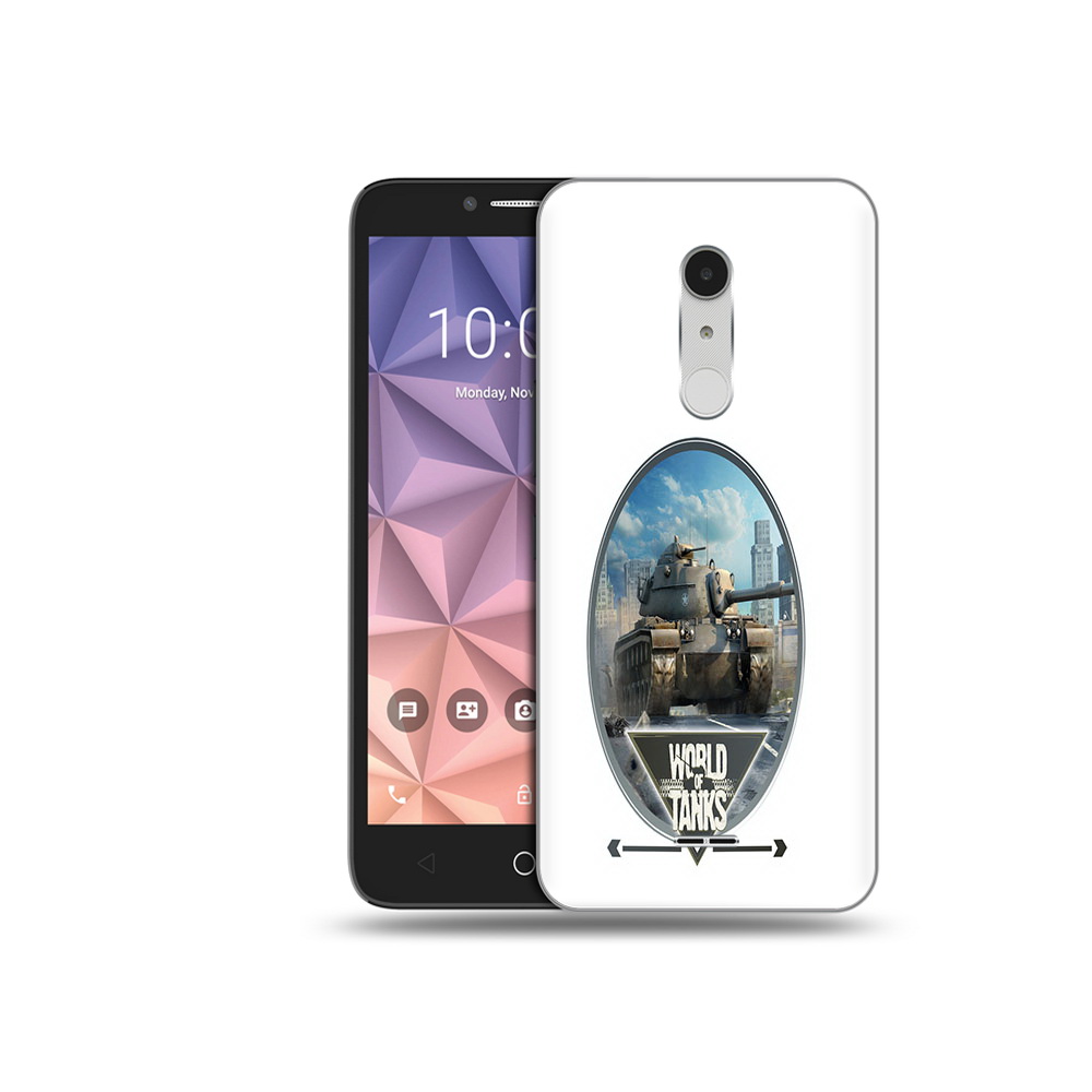 

Чехол MyPads Tocco для Alcatel A3 XL игра с танками, Прозрачный, Tocco