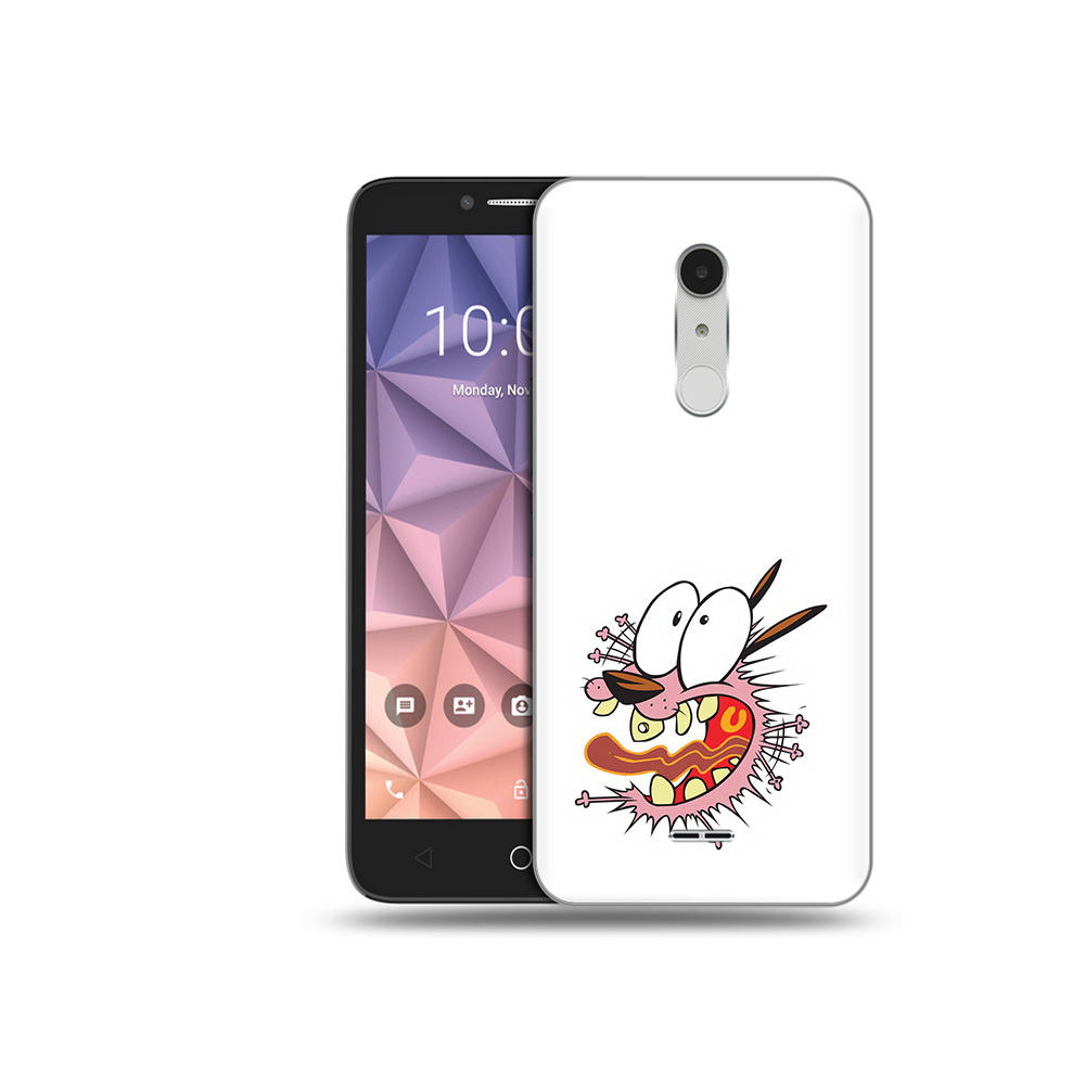

Чехол MyPads Tocco для Alcatel A3 XL испуганный бобик, Прозрачный, Tocco