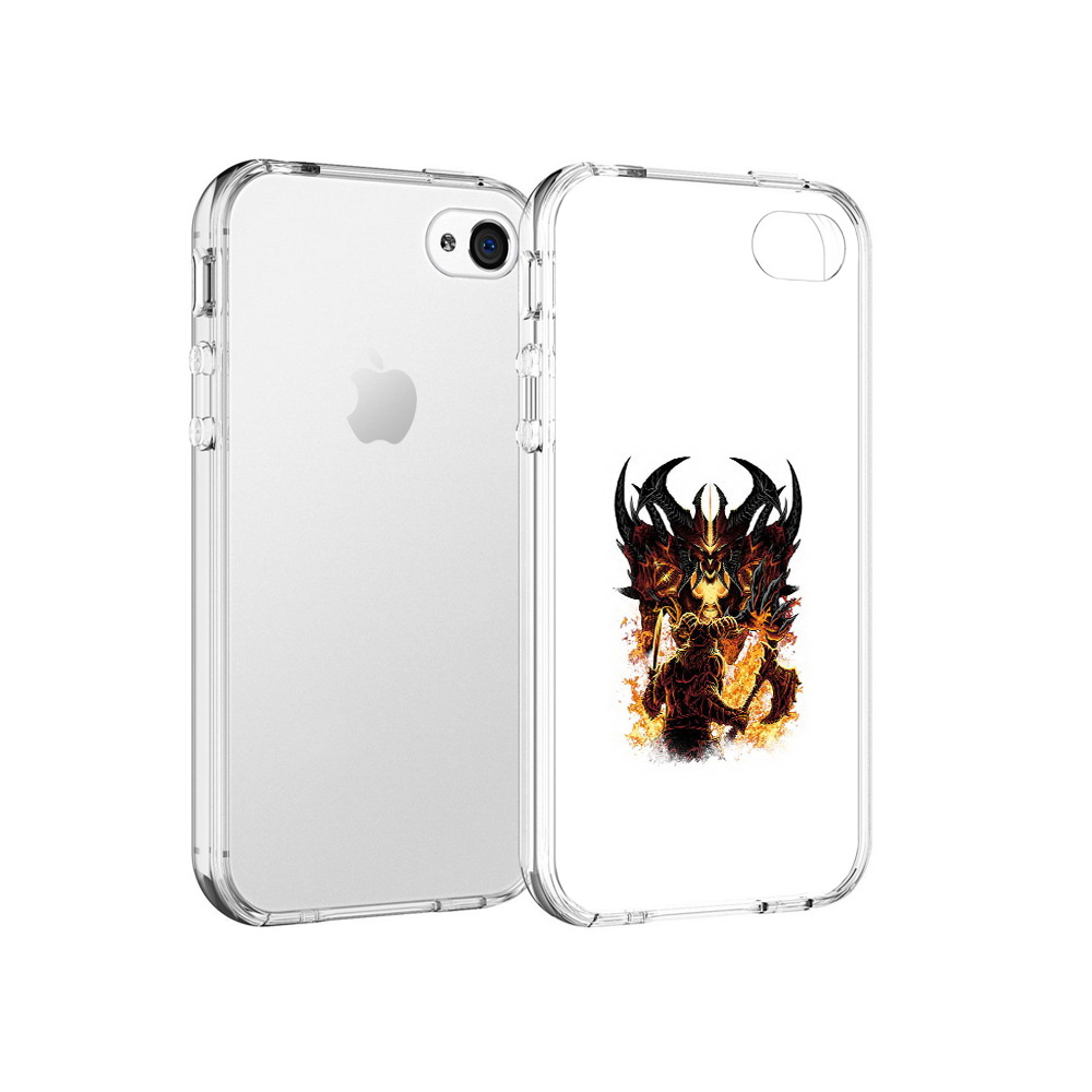 

Чехол MyPads Tocco для Apple iPhone 4 демон shadow fiend, Прозрачный, Tocco
