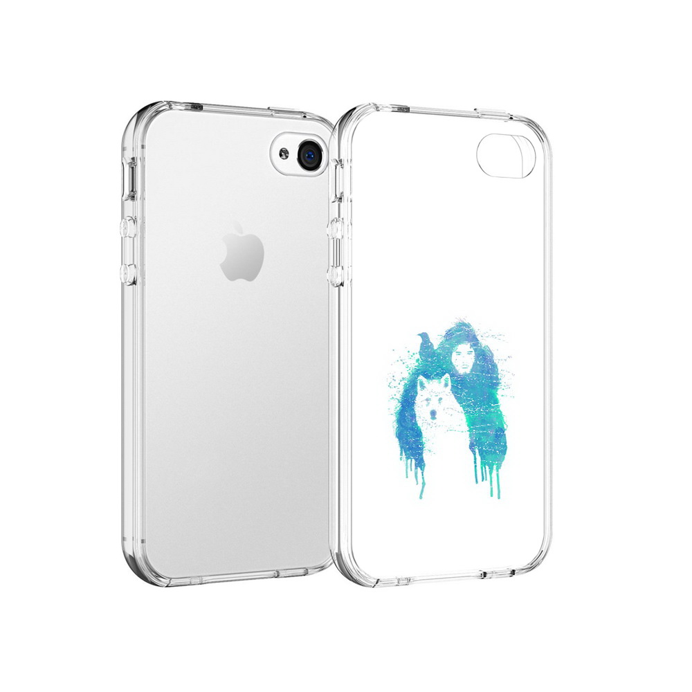 

Чехол MyPads Tocco для Apple iPhone 4 джон сноу, Прозрачный, Tocco