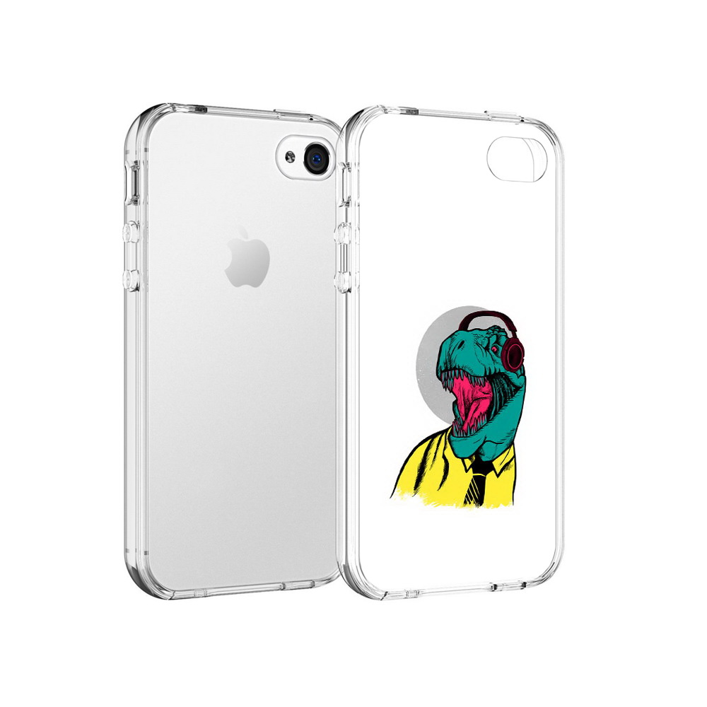 

Чехол MyPads Tocco для Apple iPhone 4 дино, Прозрачный, Tocco