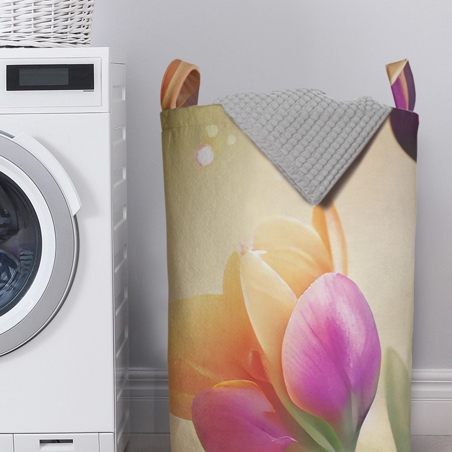 

Корзина для белья JoyArty в ванную органайзер Утро с тюльпанами 60x40 см, Утро с тюльпанами