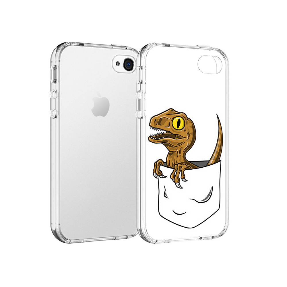 

Чехол MyPads Tocco для Apple iPhone 4 динозавр в кармане, Прозрачный, Tocco