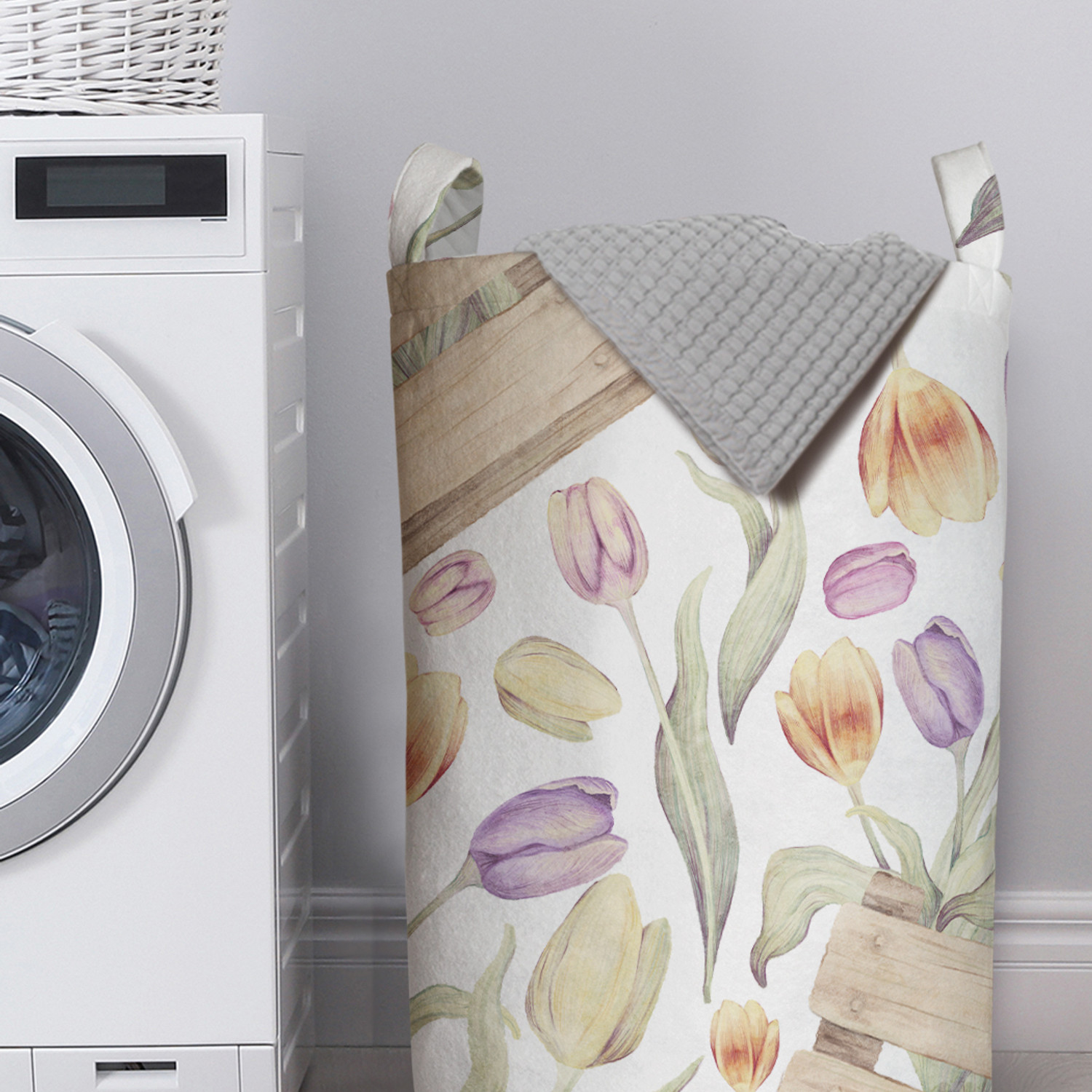 

Корзина для белья JoyArty в ванную органайзер Тюльпаны в подарок 60x40 см, Тюльпаны в подарок