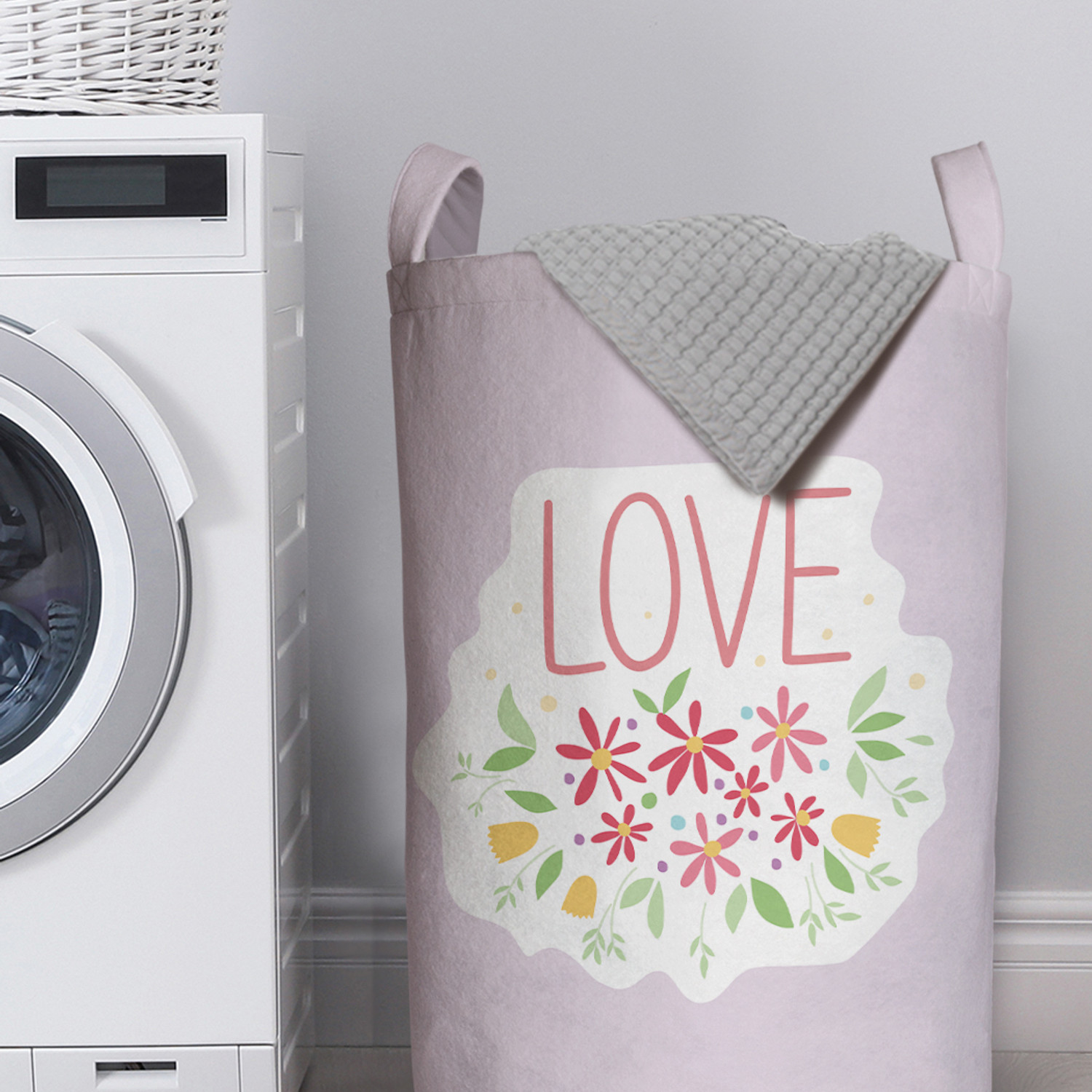 

Корзина для белья JoyArty в ванную органайзер LOVE 60x40 см, LOVE