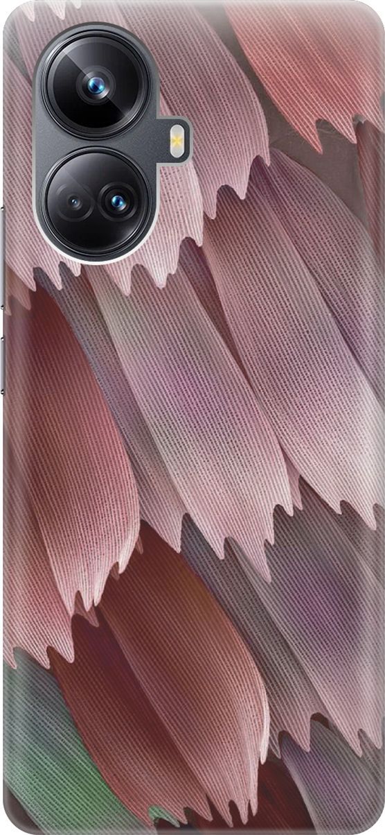 

Силиконовый чехол на Realme 10 Pro+ с принтом "Розовые лепестки", Красный;розовый, 158638