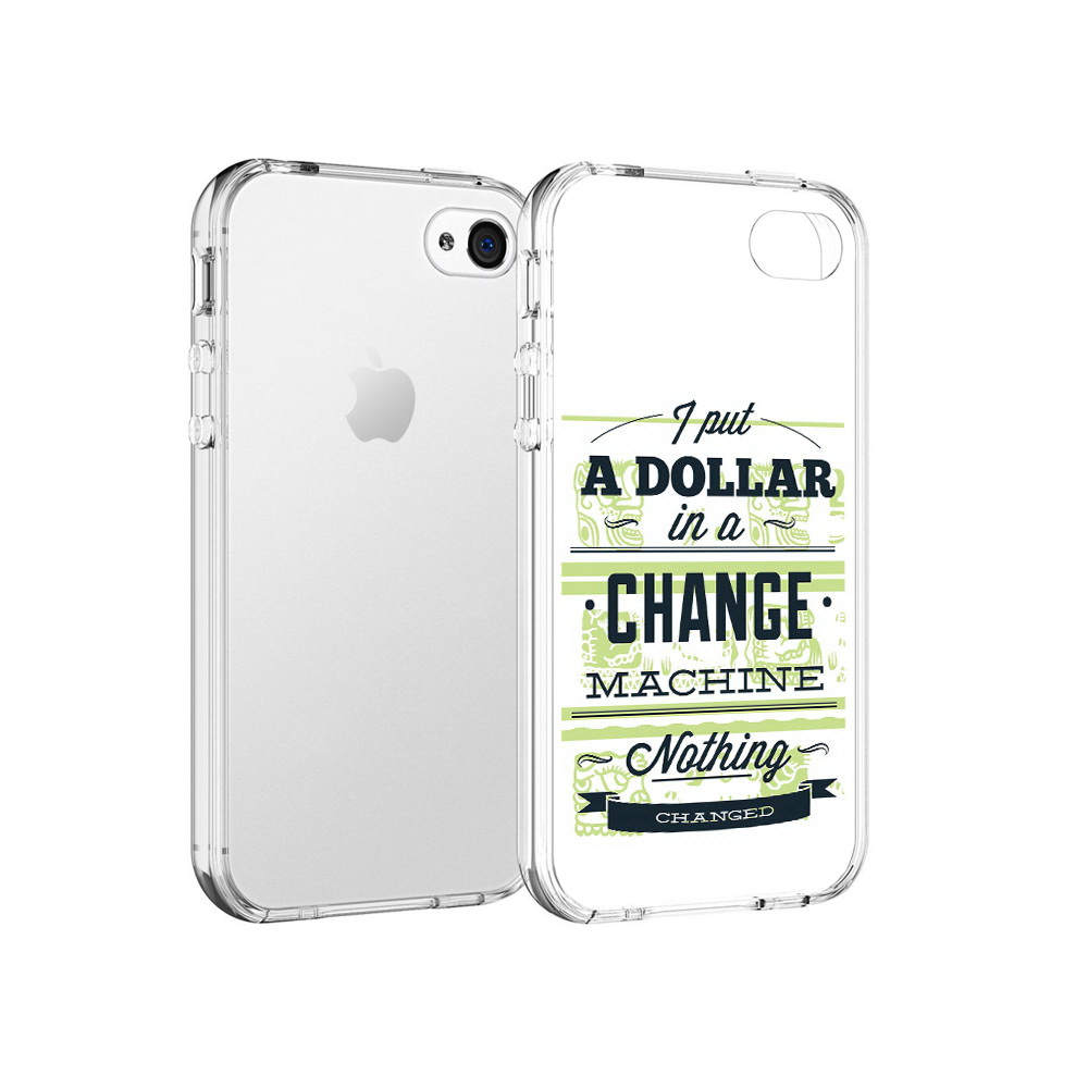 

Чехол MyPads Tocco для Apple iPhone 4 доллар надпись, Прозрачный, Tocco