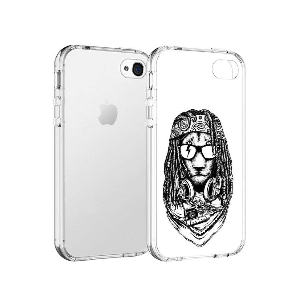 

Чехол MyPads Tocco для Apple iPhone 4 дреды льва, Прозрачный, Tocco