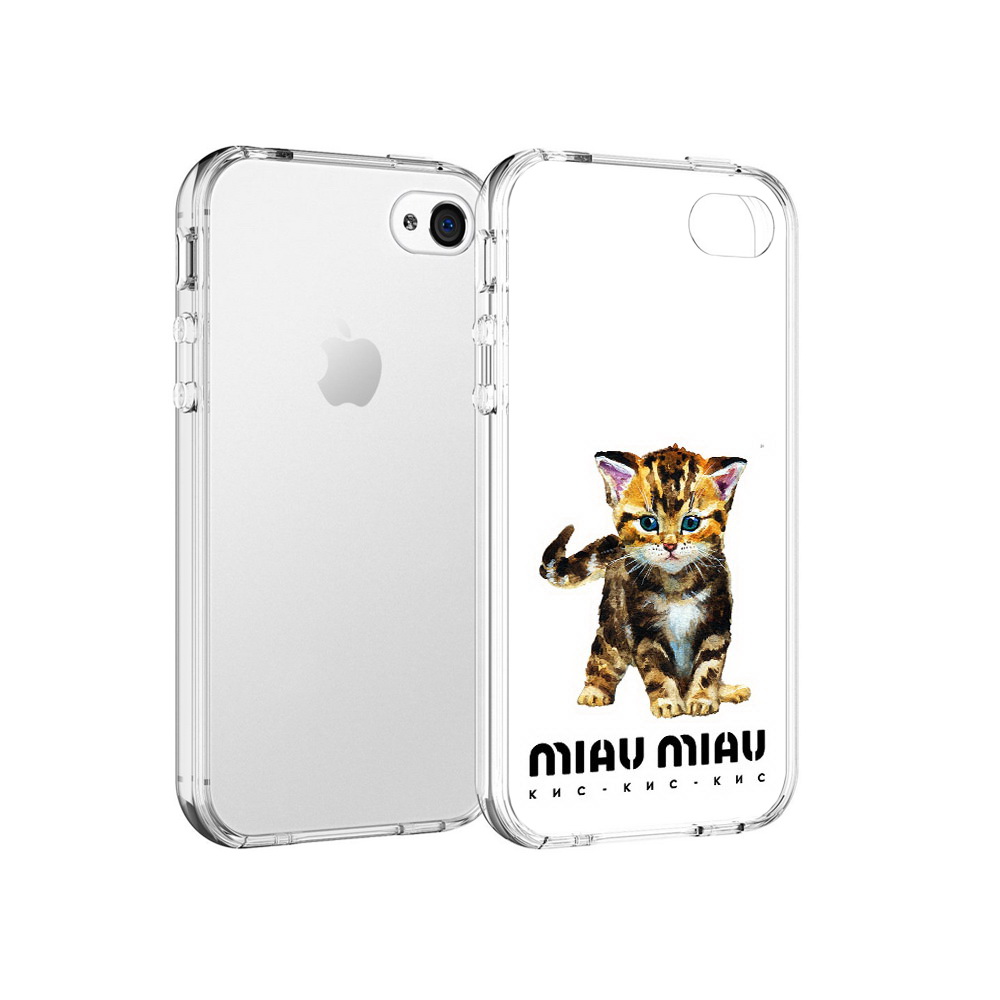 

Чехол MyPads Tocco для Apple iPhone 4 Бренд miau miau, Прозрачный, Tocco