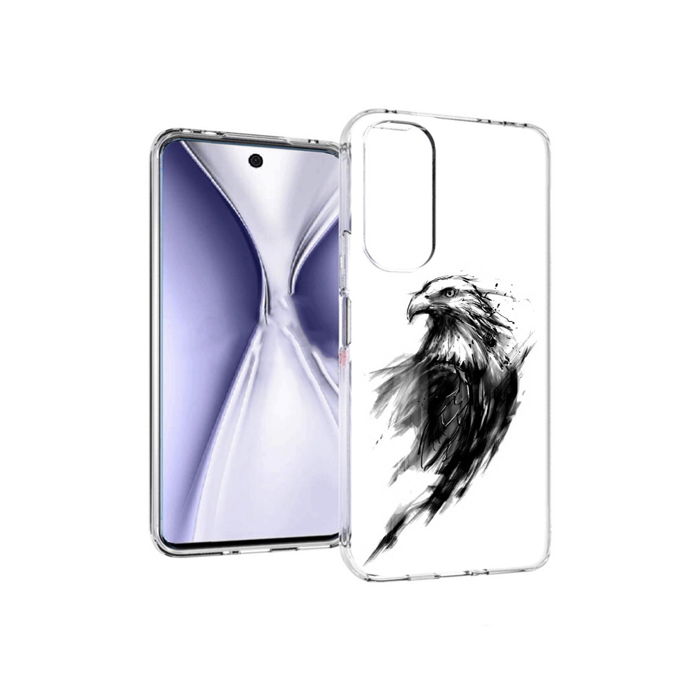 

Чехол MyPads Tocco для Huawei Honor X20 чб птица, Прозрачный, Tocco