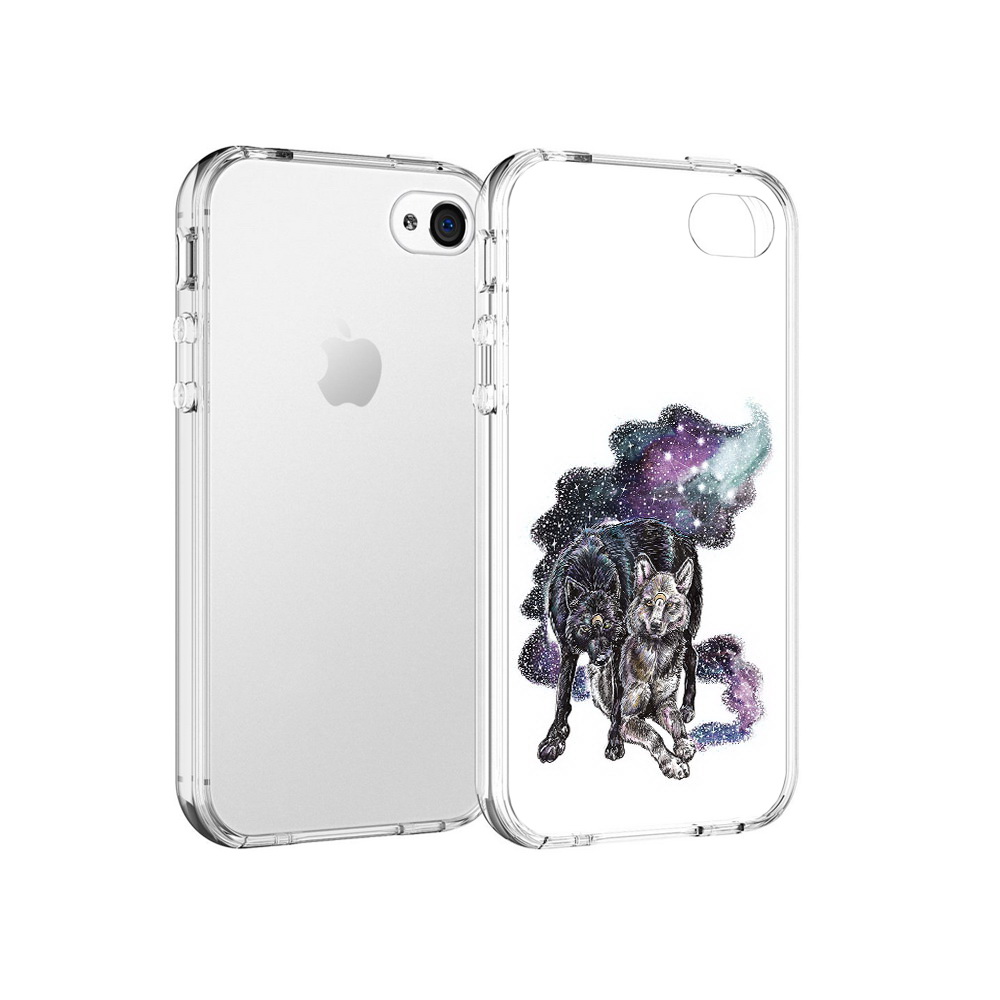 

Чехол MyPads Tocco для Apple iPhone 4 звездные волки, Прозрачный, Tocco