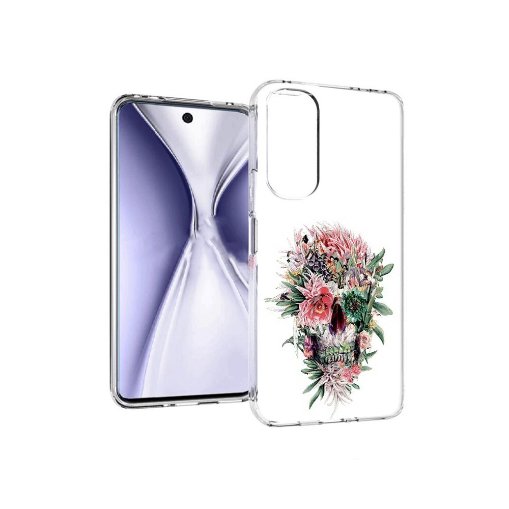 

Чехол MyPads Tocco для Huawei Honor X20 череп из цветов, Прозрачный, Tocco