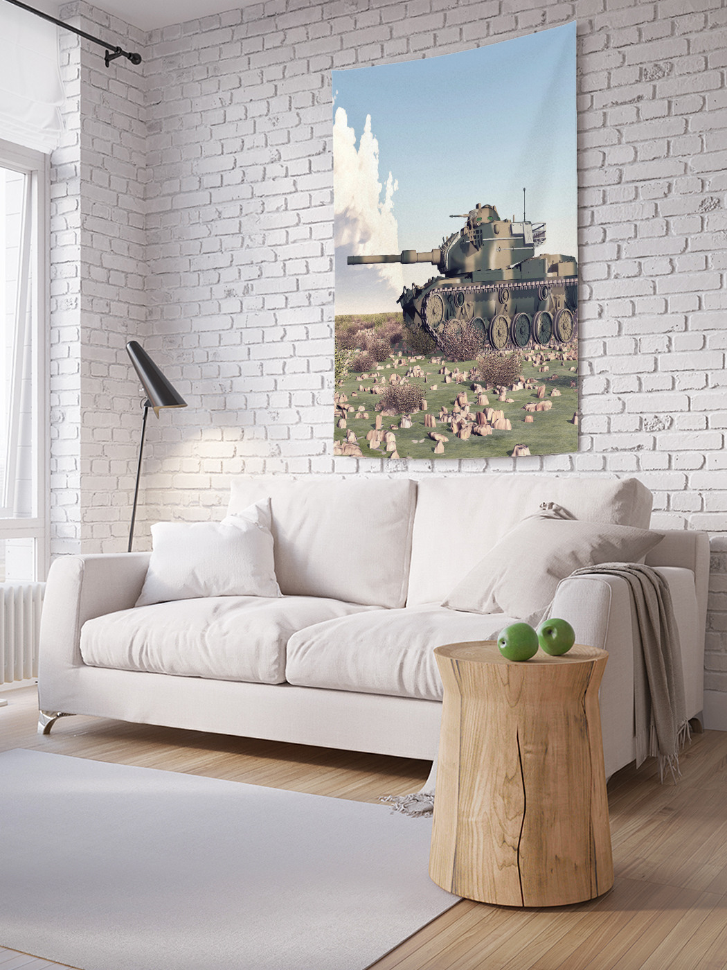 

Вертикальное фотопанно на стену JoyArty Боевой танк 100x150 см, Боевой танк