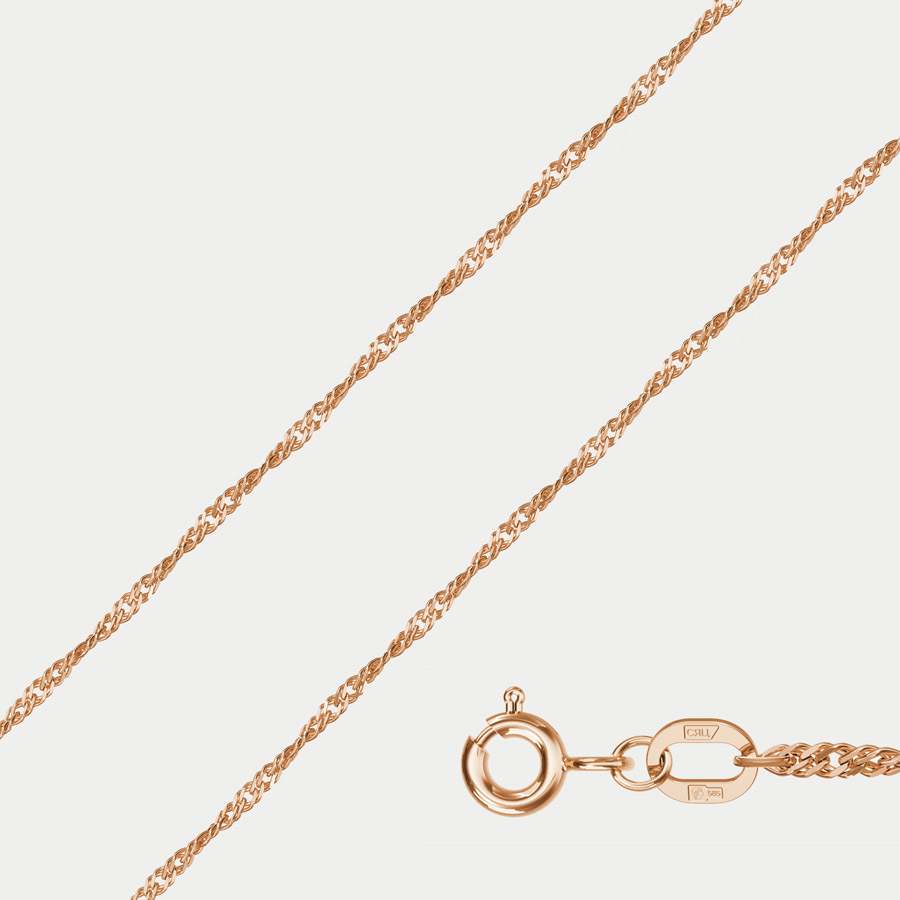 

Цепочка из золота 40 см GOLD CENTER НЦ 12-028 0.30, НЦ 12-028 0.30