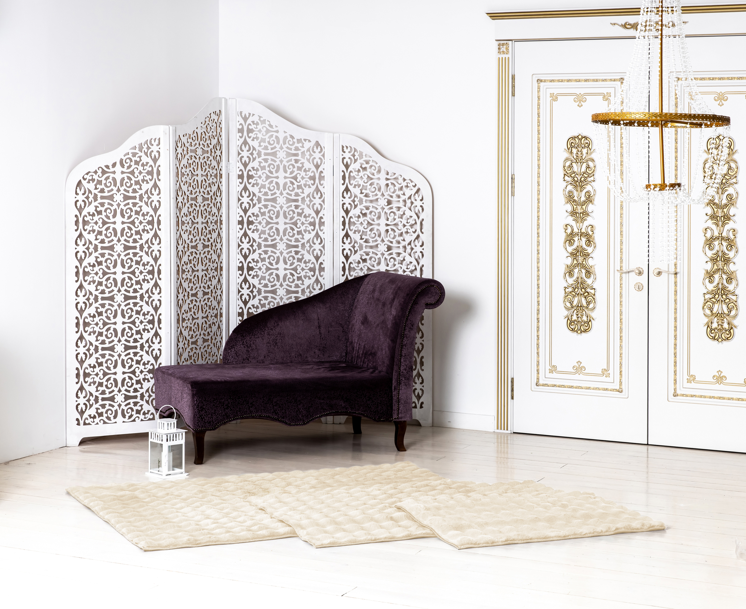 

Ковер CARPETPAL с высоким густым ворсом, меховой, пушистый 60*100 см, кремовый крол