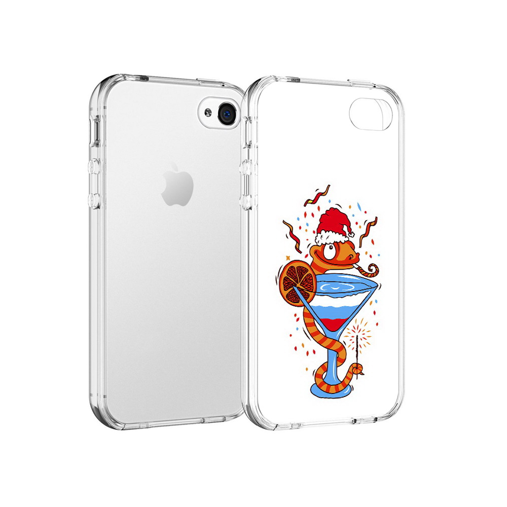 

Чехол MyPads Tocco для Apple iPhone 4 змейка, Прозрачный, Tocco