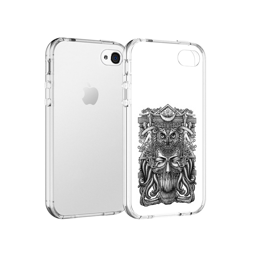 

Чехол MyPads Tocco для Apple iPhone 4 зубастая сова, Прозрачный, Tocco