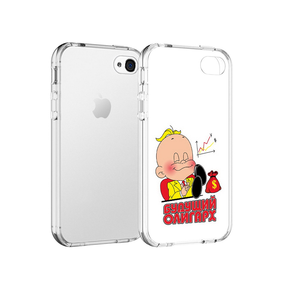 

Чехол MyPads Tocco для Apple iPhone 4 Будущий олигарх, Прозрачный, Tocco