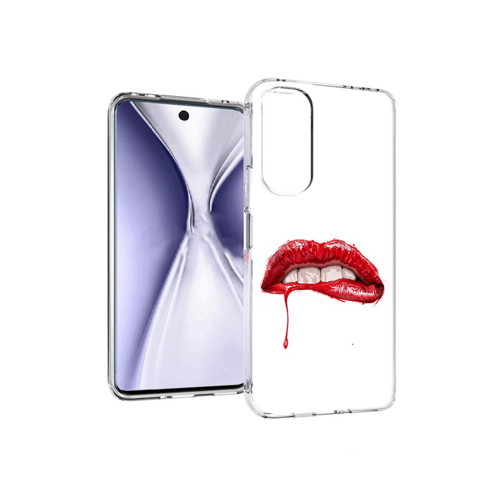 

Чехол MyPads Tocco для Huawei Honor X20 яркие красные губы, Прозрачный, Tocco