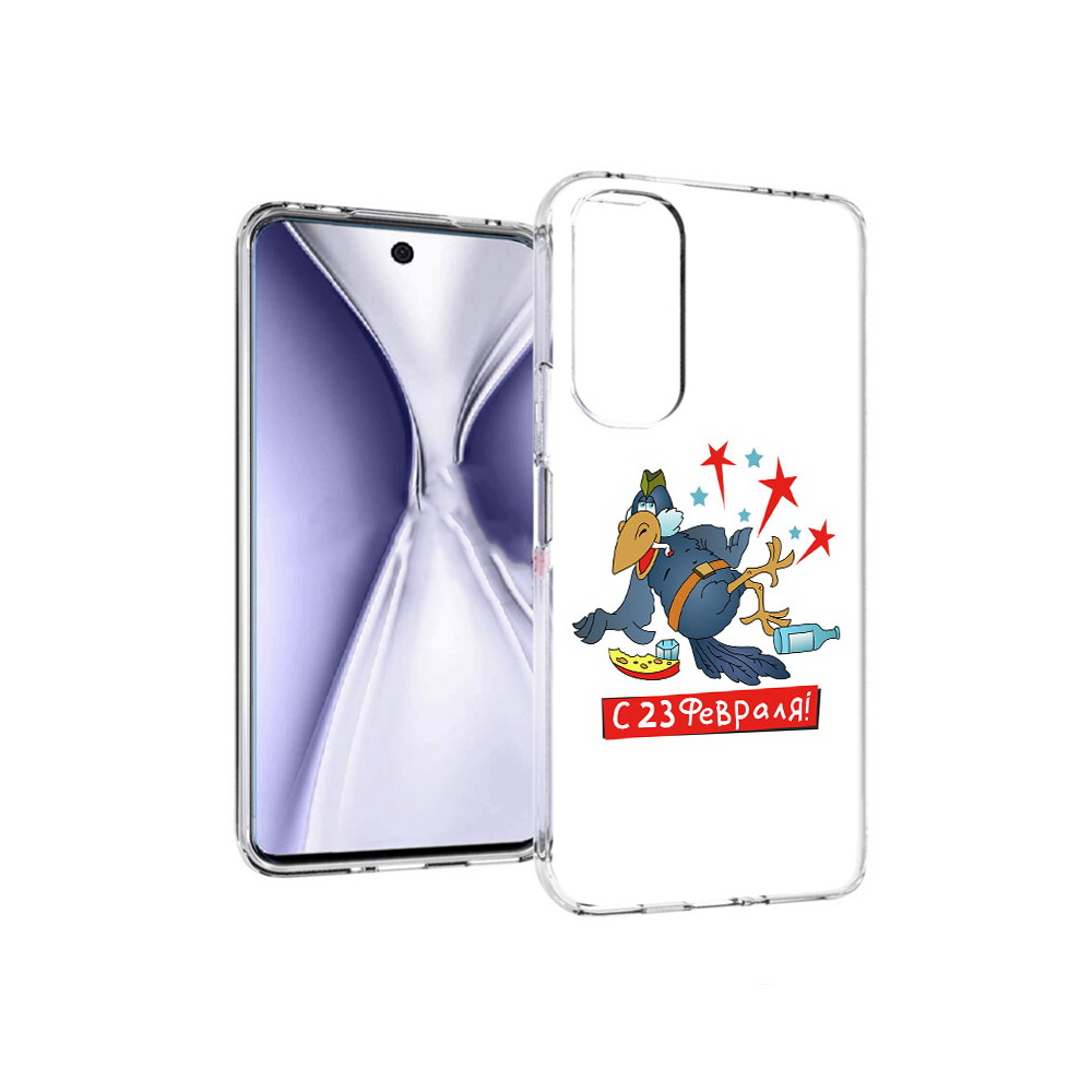 Чехол MyPads Tocco для Huawei Honor X20 23 февраля веселая птица