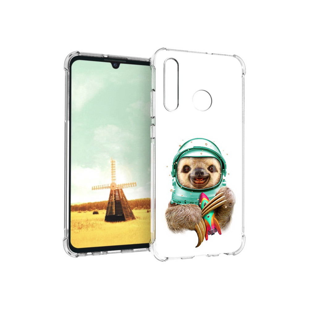 

Чехол MyPads Tocco для Huawei P Smart+ Ленивец астронавт, Прозрачный, Tocco