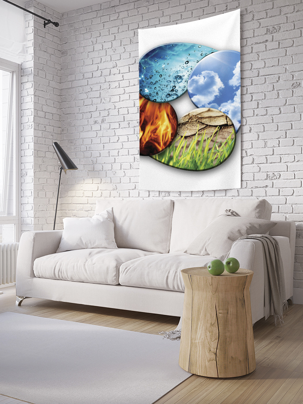 

Вертикальное фотопанно на стену JoyArty Капли стихий 150x200 см, Капли стихий