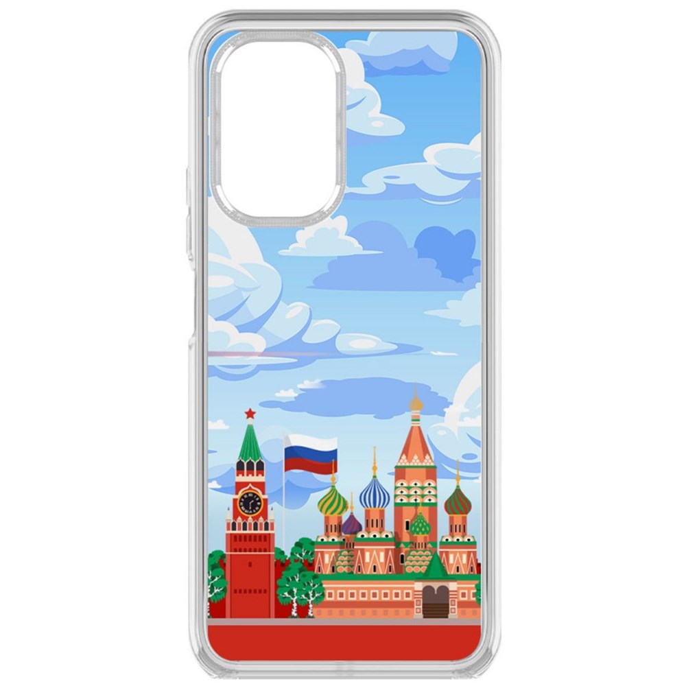 

Чехол-накладка Krutoff Clear Case Красная Площадь для Poco F3, Прозрачный