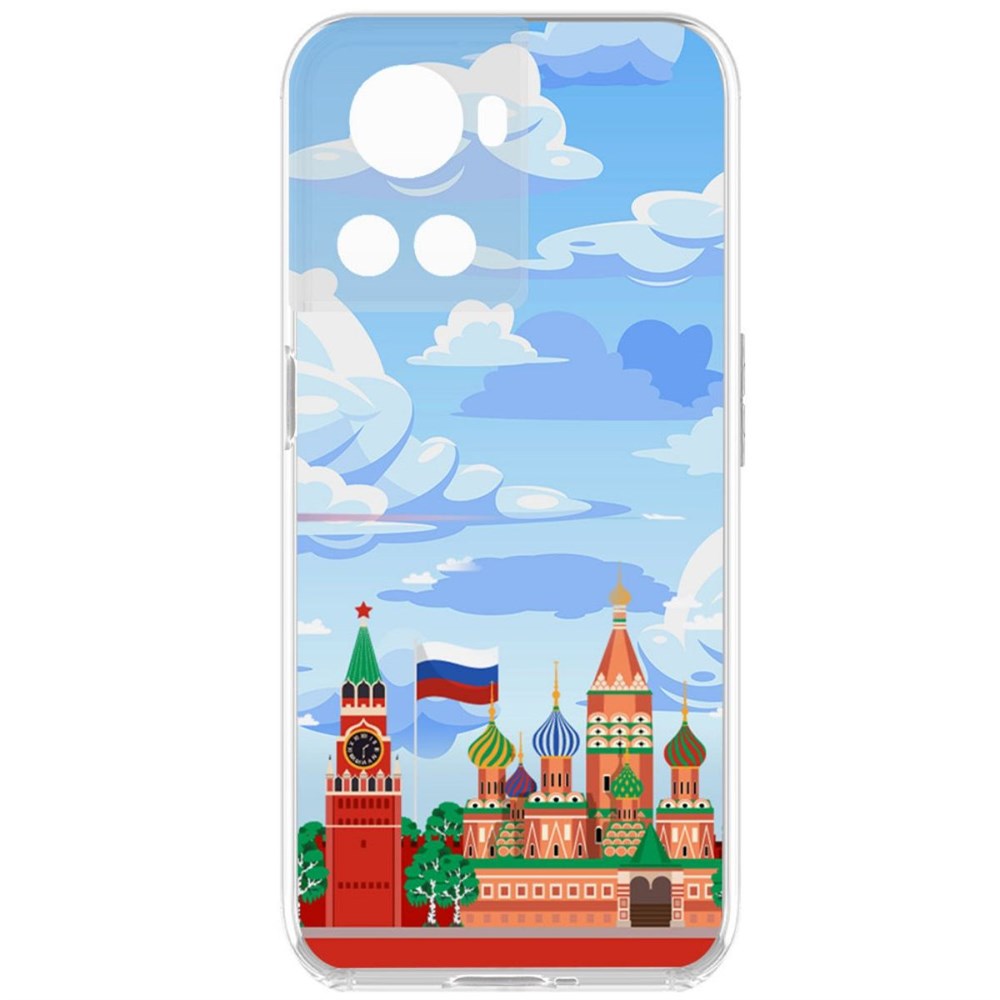 

Чехол-накладка Krutoff Clear Case Красная Площадь для OnePlus 10R, Прозрачный